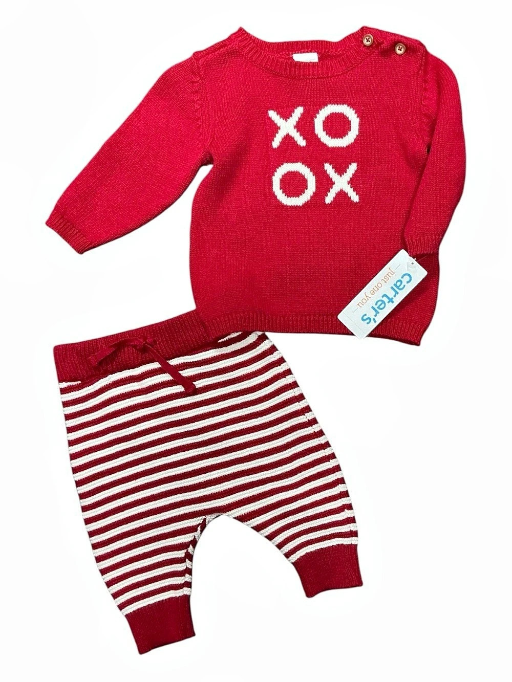 Carter's Baby 3M XO Striped Set NWT